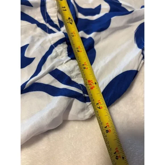 Vintage NWT Blue White Greek Key Sundress Rayon Strappy Midi Dress Small Resort - Picture 8 of 8